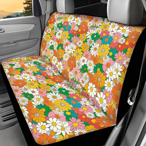 Decorative Back Seat Protector Covers for Cars Trucks SUV, Vintage Smoke Skull Black Skeleton Pattern Pet Bench Dog Car Seat Cover, 2 Pcs in Saudi Arabia