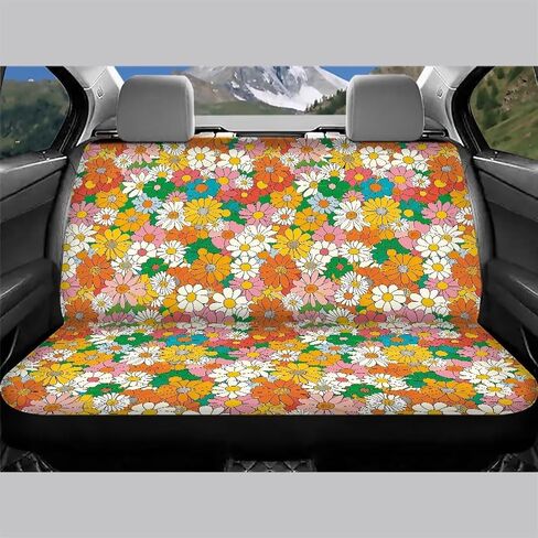 Decorative Back Seat Protector Covers for Cars Trucks SUV, Vintage Smoke Skull Black Skeleton Pattern Pet Bench Dog Car Seat Cover, 2 Pcs in Saudi Arabia