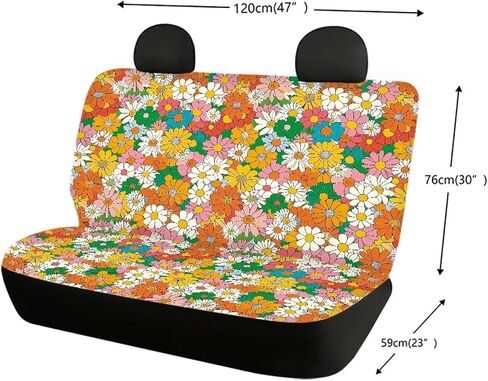 Decorative Back Seat Protector Covers for Cars Trucks SUV, Vintage Smoke Skull Black Skeleton Pattern Pet Bench Dog Car Seat Cover, 2 Pcs in Saudi Arabia