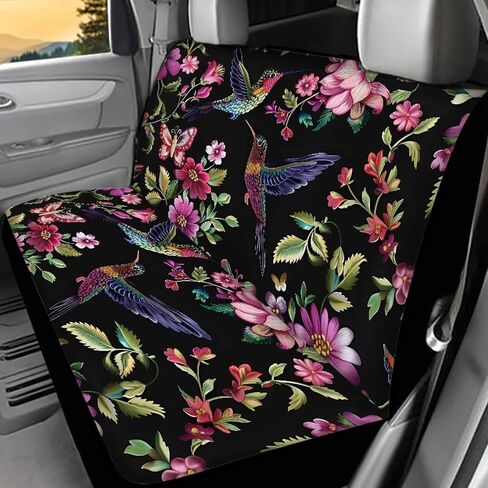 Decorative Back Seat Protector Covers for Cars Trucks SUV, Vintage Smoke Skull Black Skeleton Pattern Pet Bench Dog Car Seat Cover, 2 Pcs in Saudi Arabia