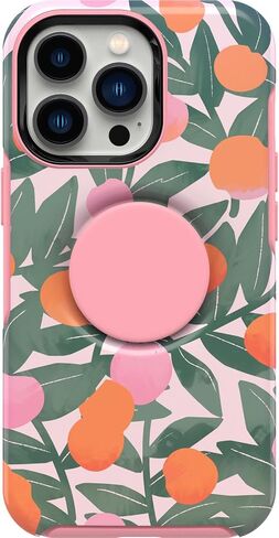 OtterBox + Pop Symmetry Series Case for iPhone 13 Pro (Only) - Non-Retail Packaging - Stay Peachy (Pink Graphic) in Kuwait