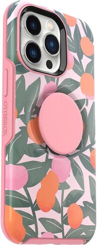 OtterBox + Pop Symmetry Series Case for iPhone 13 Pro (Only) - Non-Retail Packaging - Stay Peachy (Pink Graphic) in Kuwait