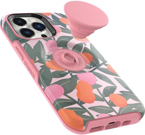 OtterBox + Pop Symmetry Series Case for iPhone 13 Pro (Only) - Non-Retail Packaging - Stay Peachy (Pink Graphic) in Kuwait