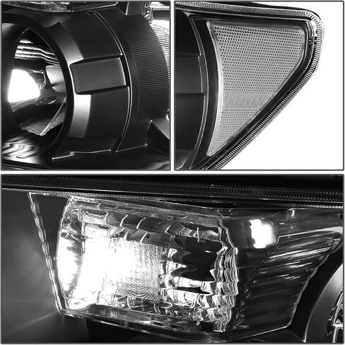 DNA MOTORING HL-OH-TT07-BK-CL1 Pair Black Housing Clear Corner Headlights Compatible with 07-13 Tundra / 08-17 Sequoia in Saudi Arabia
