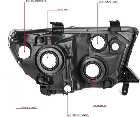 DNA MOTORING HL-OH-TT07-BK-CL1 Pair Black Housing Clear Corner Headlights Compatible with 07-13 Tundra / 08-17 Sequoia in Saudi Arabia