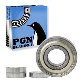 محمل PGN (4 عبوات) 6203-ZZ - محمل كروي مختوم من الصلب الكروم المشحم - محامل 17x40x12 مم مع درع معدني ودعم دورة في الدقيقة العالية