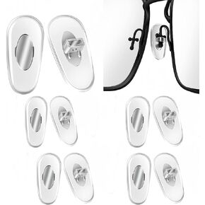 Sunglass Nose Pads,5 Pairs Replacement Glasses Nose Pieces Fit for RayBan RB3549,RB4071,RB6336,RB7140,RB8415 and More Eyeglasses,Sunglasses Frames(Silver)