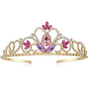 Rapunzel Tiara Tangled Costume Headdress Princess Crown for Girls Teens Halloween Parties