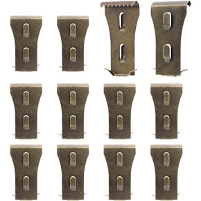 12Pcs Brick Clips for Hanging Outdoors, Brick Clips or Brick Hangers for Outdoor Hanging Wreaths Fits 2-1/4 to 2-2/5 Inch, Heavy Duty Brick Hooks Clips Without Drilling