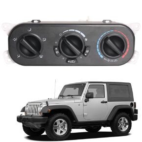Air Conditioner Heater Switch Panel Module of The Air Conditioner Control Unit Compatible with Jeep Wrangler 2007-2010 3.8L V6 OE# 55111840AE