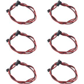 6PCS 1M 3D Printer Parts Cooling Fan Extension Cable 3D Printer Accessories 1M Cooling Fan Extension Cable, Black