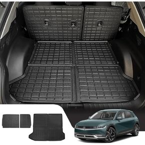 Floor Mats Compatible with 2022-2024 Hyundai Ioniq 5 Trunk Mat Cargo Liner All Weather Back Seat Cover Protector 2023 Ioniq5 Accessories