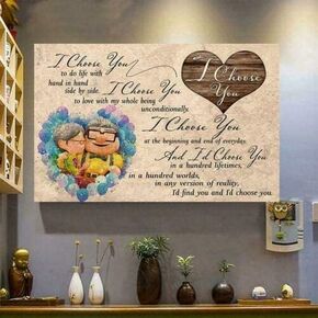 Couple I Choose You to Do Life up Carl and Ellie Funny Metal Tin Sign Wall Decor Man Cave Bar Retro Metal Vintage Tin Sign 12x8 Inch