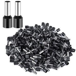 XHF 200 PCS AWG 8/10mm² Wire Ferrules Insulated Copper Crimp Connectors, Crimp Pin Cord End Terminals Black