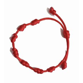 Arteneca 7 Knots Red String Bracelet Which is Adjustable, and Infused with Protective Energy - Unisex Rope Bracelet