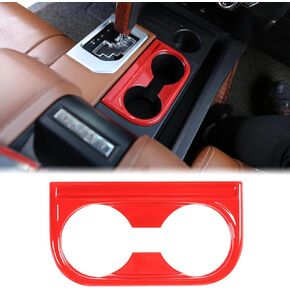 Car Front Seat Central Armrest Cup Holder Cup Trim Decor Sticker Compatible with Toyota Tundra 2014-2021 Center Console Armrest Cup Holder Trim Cover ABS Matte Black Interior Accessories