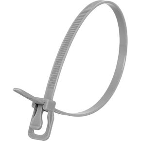 EveryTie 8 Inch Fluorescent Green Releasable, Reusable, One-Handed, Tool-Free, Patented Cable Tie and Zip Tie Solution - 20 Pack