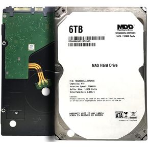 MaxDigitalData 6TB 7200RPM 128MB Cache SATA 6.0Gb/s 3.5inch Internal Hard Drive for NAS Network Storage (MD6000GSA12872NAS) - 3 Years Warranty