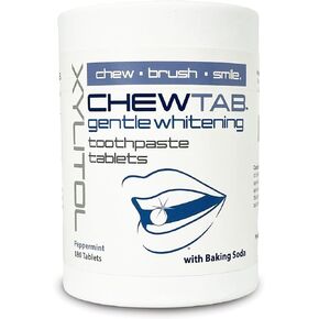 Chewtab Gentle Whitening Toothpaste Tablets 180 Count Refill (Cinnamon)
