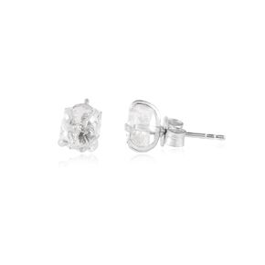 InfinityGemsArt Mother's Day Gifts Raw Herkimer Diamond Quartz Stud Earrings For Women Natural Gemstones Energy Healing Crystals Jewelry 925 Sterling Silver Love Stone Birthstone Jewelry For Her