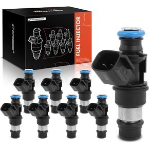 A-Premium 8 Pcs Fuel Injectors Compatible with Chevrolet Silverado 1500, Silverado 2500 HD/3500 HD, Tahoe, Colorado, Express & GMC Sierra 1500, Sierra 2500 HD/3500 HD, Yukon & Cadillac Escalade
