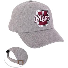 Desert Cactus University of Massachusetts Baseball Hat UMass Amherst Brimmed Embroirderd Hats Cap Adjustable Cloth Strap Adult (Style C) Gray