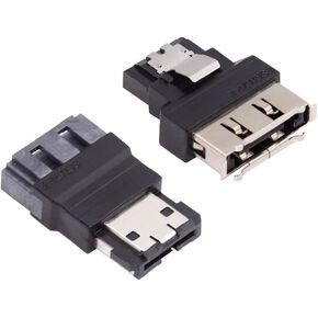 xiwai 2pcs/lot Portable SATA 7Pin Male to ESATA Female Convertor with Buckle & External ESATA to SATA Extender Adapter for SSD Disk