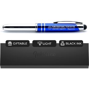 Medical Gift Pen with Inspirational Quote - "Cure Sometimes, Treat Often, Comfort Always. - Hippocrates" - Engraved Pen with Light and Stylus - Gifts for Doctors Nurses Medical Assistants