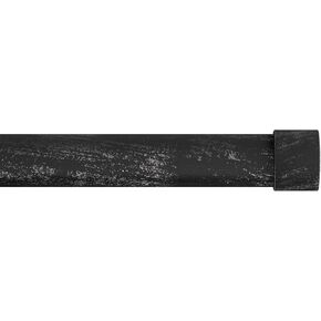 قضيب ستارة Lavish Home مقاس 1 بوصة - تشطيبات على شكل غطاء نهاية مزخرف وأجهزة لديكور المنزل في غرفة النوم وغرفة المعيشة والمطبخ - 66-120 بوصة - فضي in Kuwait