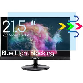21.5 inch Screen Protector,Eye Protection Anti Blue Light Screen Filter Shield Compatible with Acer ASUS KOORUI AOPEN Lenovo Dell HP etc 21.5 inch 16:9 Widescreen Desktop Curved Or Flat Monitor