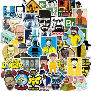 Breaking Bad TV Show Merchandise Stickers Pack of 50 Stickers-Funny Quote Waterproof Vinyl Stickers for Laptop Water Bottles Phone Notebook Computers Guitar Bike Helmet Car-Interesting Gift