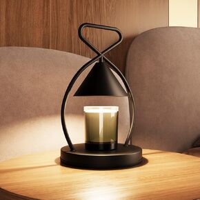 ADRIANA'S HOME Candle Warmer Lamp, Electric Candle Lamp Warmer, Dimmable Lamp for Scented Candles, with 2 Bulbs, with Timer, Bedroom Home Decor