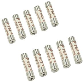 10 Pcs 13A 250V Ceramic Fuse 6x25mm Cartridge Fast Blow Tube for Power Strip Experiment Circuit Appliance Repair