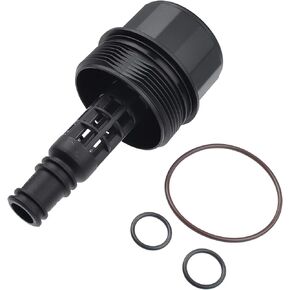 A-Premium Oil Filter Housing Cover Cap with O-Rings Compatible with Mercedes Benz C230 C250 C380 C300 C350 E280 E300 E350 GL450 GL500 GL550 GLK280 GLK300 GLK350 ML350 ML450 ML500 ML550 S400 S450 S550