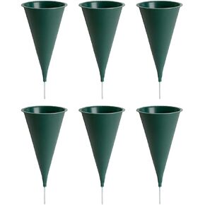 Metal Cone Cemetery Vase
