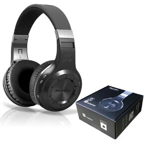 Bluedio V5.0 Bluetooth Headphones Over Ear, Wireless Bluetooth On-Ear Stereo Earphones Noise Cancelling, Soft Memory-Protein Earmuffs, w/Mic (Black)