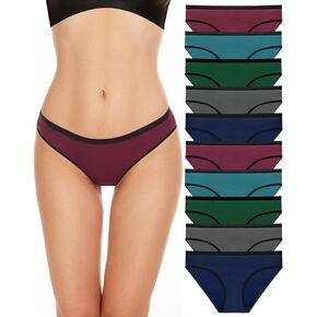 SIMIYA 7/10 Pack Cotton Underwear for Women Stretch Hipster Underwear Panties Breathable Soft Bikini Underwear