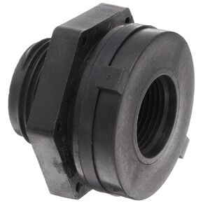 Dixon 60401 Polypropylene Pipe and Welding Fitting, Bulkhead, 3/4" NPT Female, 1-3/8" Hole Size