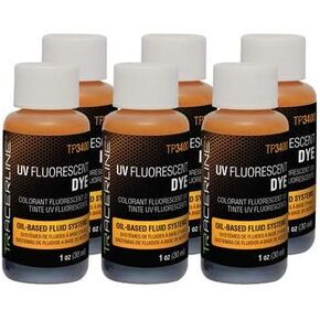 TRACER Products TP3400 Tracerline UV Fluorescent Oil Leak Detection Dye 6 (Six) 1 oz Bottles
