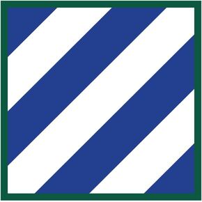 US Army - 3rd Infantry Division Patch Decal - 3.5 Inch Tall Full Color Decal, Sticker