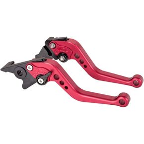 Short Brake Clutch Levers Compatible with YZF R1 2004-2008, YZF R6 2005-2016, R6S CANADA VERSION 2006, R6S EUROPE VERSION 2006-2007, Red