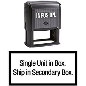 Infusion Ecommerce Self-Inking Box Stamps, This Side UP (Red)