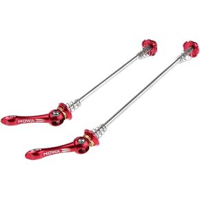 MOWA Road Cyclocross Gravel Bicycle Bike Quick Release QR Skewer Set Ultralight 100/130mm O.L.D Titanium-axle for Front and Rear Wheel Hub in Red/Gold/Blue/Green/Orange Colors