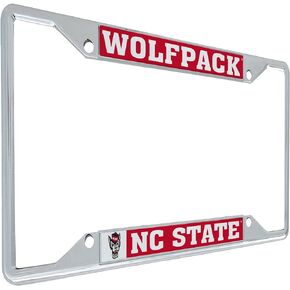 إطار لوحة ترخيص جامعة ولاية كارولينا الشمالية من Desert Cactus NCSU Wolfpack حامل بطاقات معدني للسيارة للأمام أو الخلف مرخص رسميًا (التميمة)