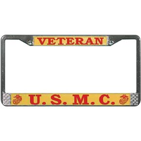 USMC Veteran License Plate Frame
