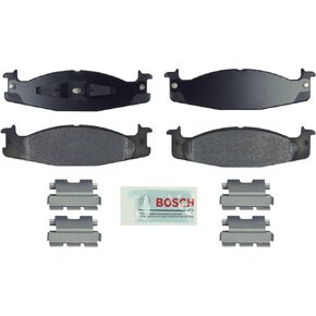 BOSCH BE632H Blue Ceramic Disc Brake Pad Set With Hardware - Compatible With Select Ford Bronco, E-150, E-150 Club Wagon, E-150 Econoline, E-150 Econoline Club Wagon, F-150; FRONT