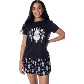 Disney Villains Women's Vixen Ursula the Sea Witch Shirt and Shorts 2 Piece Pajama Set