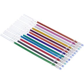 PATIKIL Glitter Gel Pen Refills Only, 5Set / 60Pcs Metallic Pen Refills Art Colored Ink 0.8mm Medium Point for Adult Coloring Books Craft Doodling Drawing, 12 Colors