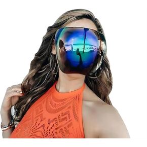 CHENSHU Oversized Full Face Sunglasses - Fashionable Sun Protection Polarized Face Shield,Beach, Outdoor Activities