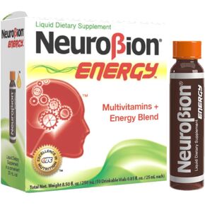Neurobion Energy Liquid Dietary Supplement Multivitamins + Enegy Blend 10 vials x 250 ml